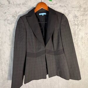 Antonio Melani Black Check tailored Blazer Women’s Size 0 business classic